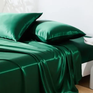 19 Momme Green Silk Sheet Set