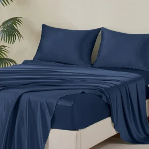 25 Momme Dark Navy Silk Sheet Set