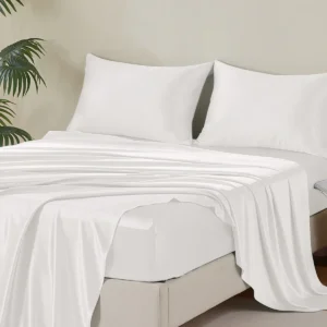 25 Momme White Silk Sheet Set