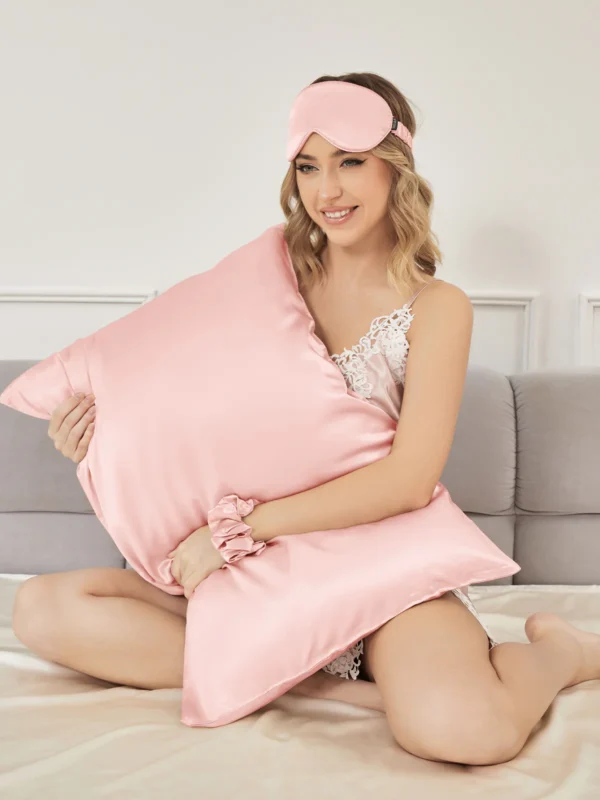 Premium 30 Momme Silk Pillowcase with Matching Accessories - Image 6
