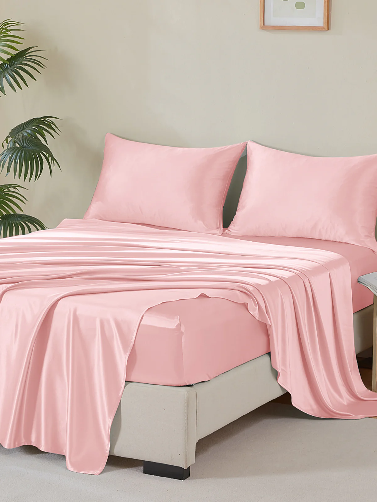 25 Momme Pink Silk Sheet Set