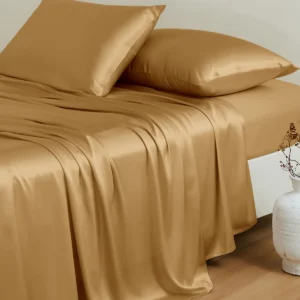 19 Momme Gold Pure Silk Sheet Set