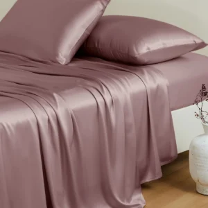 19 Momme Purple Silk Sheet Set
