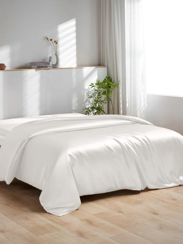 Washable 19 Momme Champagne Silk Duvet Cover - Image 9