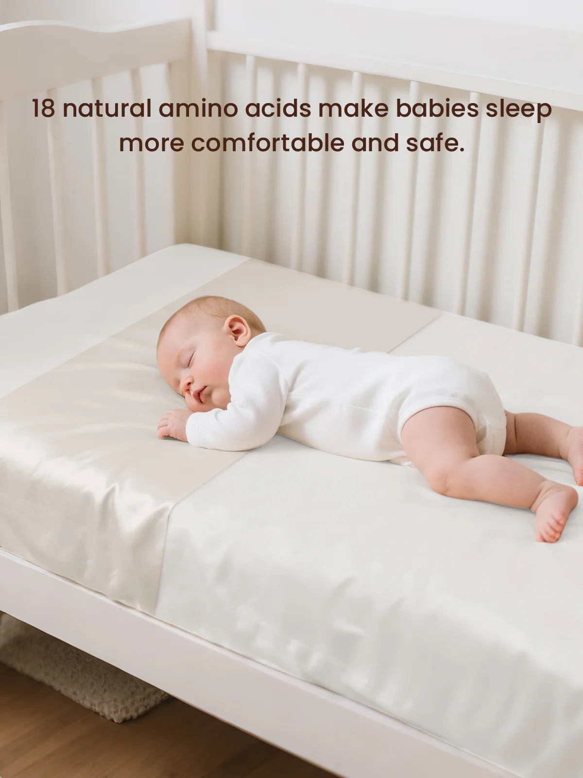 100% Mulberry Silk Sleeve For Crib & Bassinet - Image 3