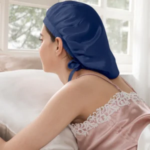 Adjustable Ribbon Tie Silk Sleep Bonnet