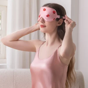 19 Momme Silk Strawberry Sleep Eye Mask
