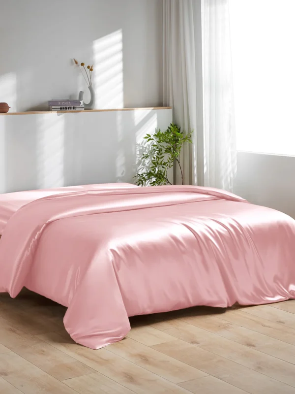 Washable 19 Momme Champagne Silk Duvet Cover - Image 6