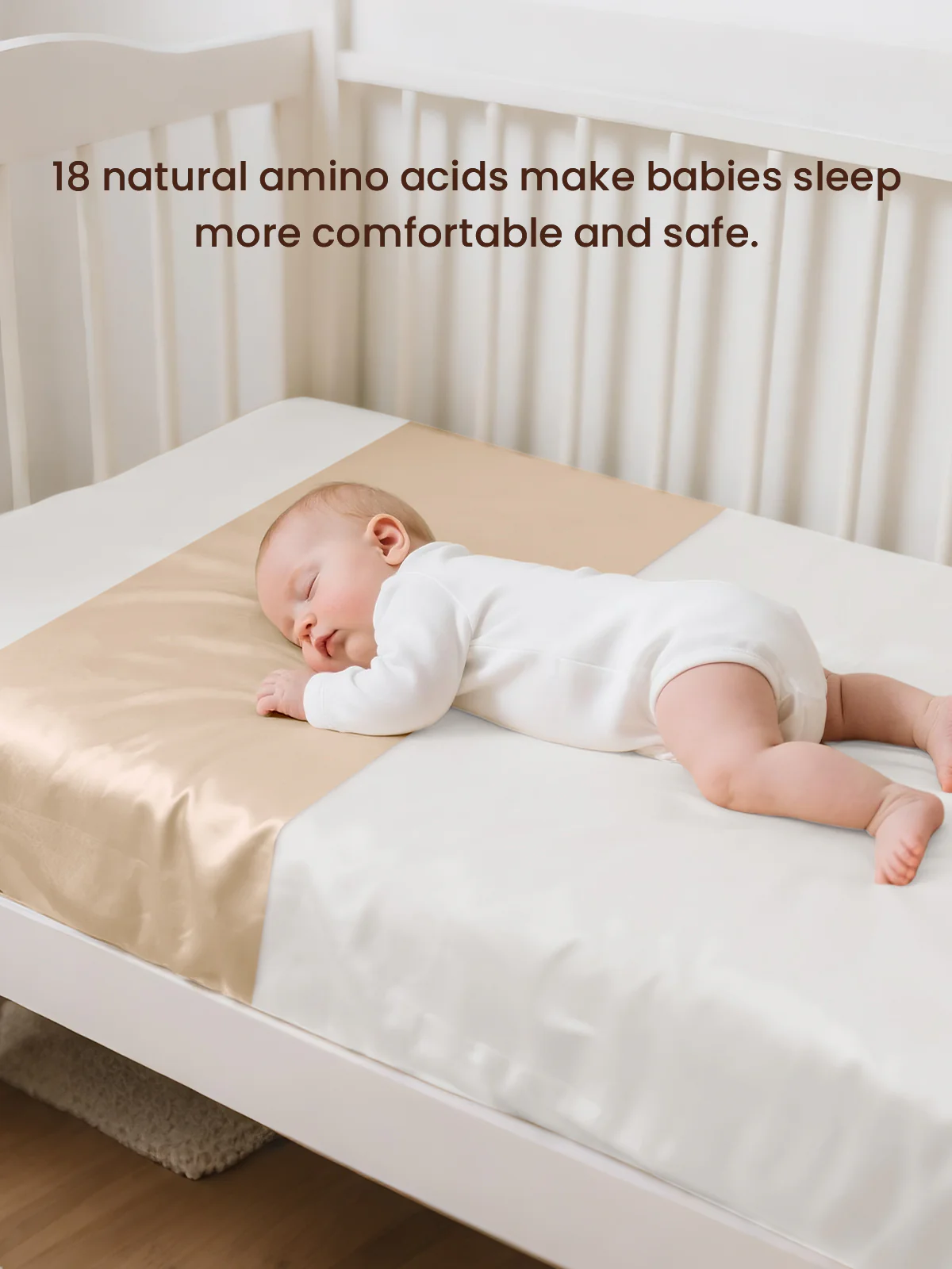 100% Mulberry Silk Sleeve For Crib & Bassinet - Image 5