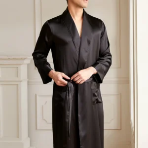 19 Momme Men's Long Silk Robe