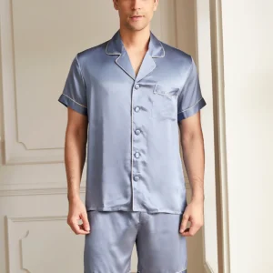 19 Momme Men's Short Silk Pajamas Set